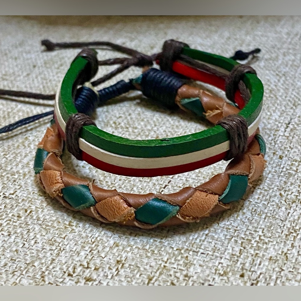 ‼️2 ITALY GENUINE LEATHER BRACELETS, excellent condition‼️NWT